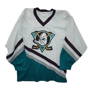 Vintage CCM Mighty Ducks of Anaheim Hockey Jersey – Size L – Teal/White/Maroon